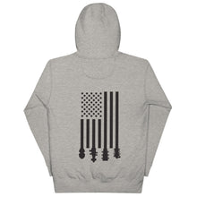 Load image into Gallery viewer, Flag Stocks in Black- Unisex Hoodie