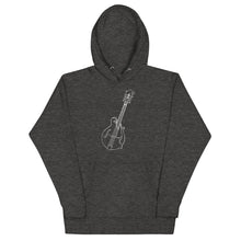Load image into Gallery viewer, F Style Mandolin Lined Art Work in White- Unisex Hoodie