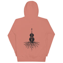 Load image into Gallery viewer, Upright Bass Roots in Black- Unisex Hoodie