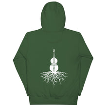 Load image into Gallery viewer, Upright Bass Roots in White- Unisex Hoodie