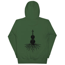 Load image into Gallery viewer, Fiddle Roots in Black- Unisex Hoodie