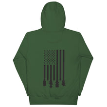 Load image into Gallery viewer, Flag Stocks in Black- Unisex Hoodie