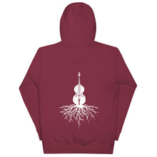Load image into Gallery viewer, Upright Bass Roots in White- Unisex Hoodie