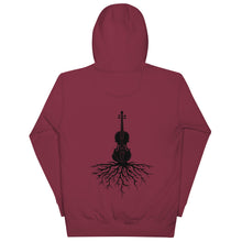 Load image into Gallery viewer, Fiddle Roots in Black- Unisex Hoodie