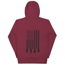 Load image into Gallery viewer, Flag Stocks in Black- Unisex Hoodie