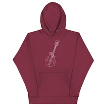 Load image into Gallery viewer, F Style Mandolin Lined Art Work in White- Unisex Hoodie