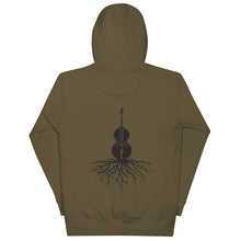 Load image into Gallery viewer, Upright Bass Roots in Black- Unisex Hoodie