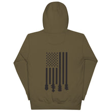 Load image into Gallery viewer, Flag Stocks in Black- Unisex Hoodie