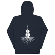 Load image into Gallery viewer, Upright Bass Roots in White- Unisex Hoodie