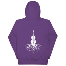 Load image into Gallery viewer, Upright Bass Roots in White- Unisex Hoodie