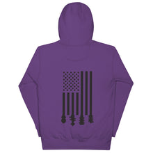 Load image into Gallery viewer, Flag Stocks in Black- Unisex Hoodie