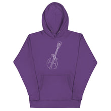 Load image into Gallery viewer, F Style Mandolin Lined Art Work in White- Unisex Hoodie