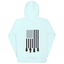 Load image into Gallery viewer, Flag Stocks in Black- Unisex Hoodie