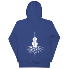 Load image into Gallery viewer, Upright Bass Roots in White- Unisex Hoodie