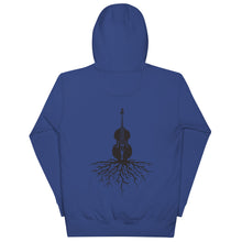 Load image into Gallery viewer, Upright Bass Roots in Black- Unisex Hoodie