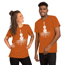 Load image into Gallery viewer, Fiddle Roots in White- Unisex Short Sleeve