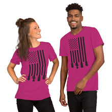 Load image into Gallery viewer, Bluegrass Flag Stocks in Black- Unisex Short Sleeve