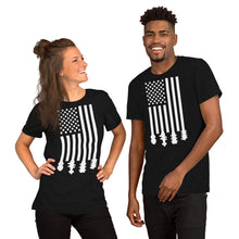 Load image into Gallery viewer, Bluegrass Flag Stocks in White- Unisex Short Sleeve