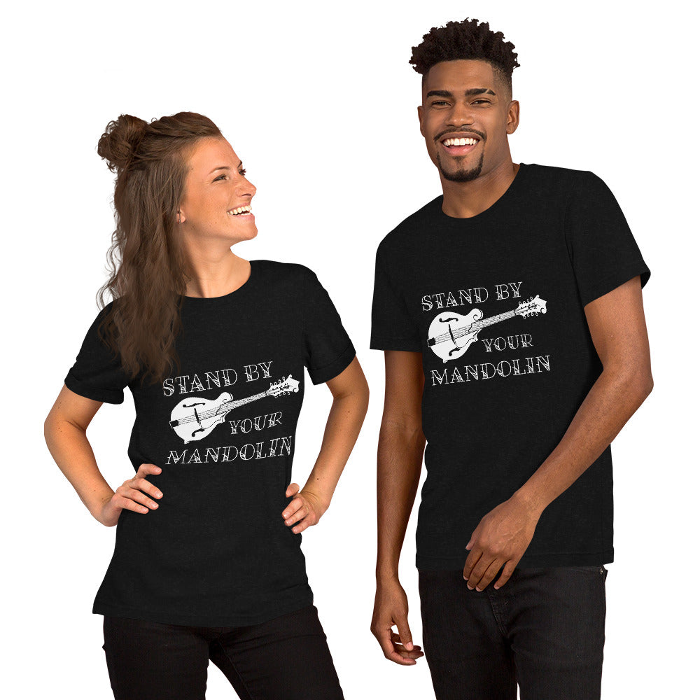 Stand by your Mandolin in White- Unisex Short Sleeve