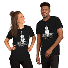 Load image into Gallery viewer, Upright Bass Roots in White- Unisex Short Sleeve