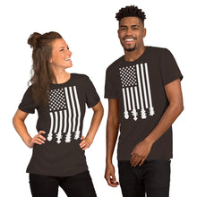 Load image into Gallery viewer, Bluegrass Flag Stocks in White- Unisex Short Sleeve