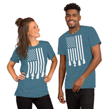 Load image into Gallery viewer, Bluegrass Flag Stocks in White- Unisex Short Sleeve