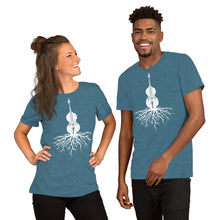 Load image into Gallery viewer, Upright Bass Roots in White- Unisex Short Sleeve