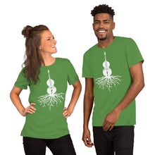 Load image into Gallery viewer, Upright Bass Roots in White- Unisex Short Sleeve