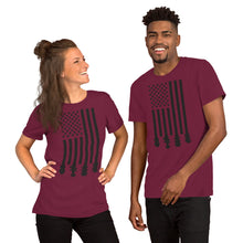 Load image into Gallery viewer, Bluegrass Flag Stocks in Black- Unisex Short Sleeve