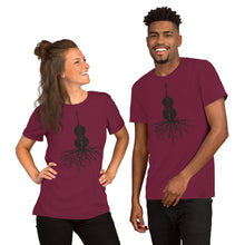 Load image into Gallery viewer, Upright Bass Roots in Black- Unisex Short Sleeve