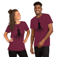 Load image into Gallery viewer, Fiddle Roots in Black- Unisex Short Sleeve