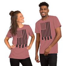 Load image into Gallery viewer, Bluegrass Flag Stocks in Black- Unisex Short Sleeve
