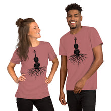 Load image into Gallery viewer, Fiddle Roots in Black- Unisex Short Sleeve