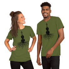 Load image into Gallery viewer, Fiddle Roots in Black- Unisex Short Sleeve