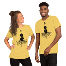 Load image into Gallery viewer, Fiddle Roots in Black- Unisex Short Sleeve