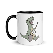 Load image into Gallery viewer, T-Rex Plays Banjo Mug with Color Inside