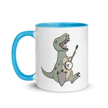 Load image into Gallery viewer, T-Rex Plays Banjo Mug with Color Inside