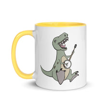 Load image into Gallery viewer, T-Rex Plays Banjo Mug with Color Inside