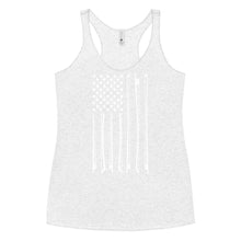 Load image into Gallery viewer, Bow Flag in White- Women's Racerback Tank