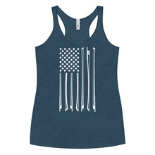 Load image into Gallery viewer, Bow Flag in White- Women's Racerback Tank