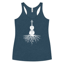 Load image into Gallery viewer, Fiddle Roots in White- Women's Racerback Tank
