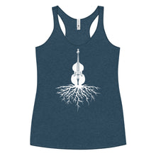 Load image into Gallery viewer, Upright Bass Roots in White- Women's Racerback Tank