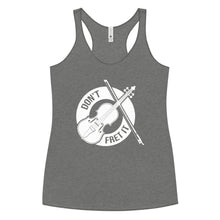 Load image into Gallery viewer, Don't Fret It in White- Women's Racerback Tank