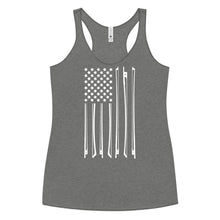 Load image into Gallery viewer, Bow Flag in White- Women's Racerback Tank