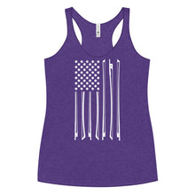Load image into Gallery viewer, Bow Flag in White- Women's Racerback Tank