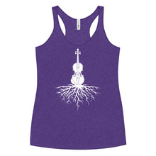 Load image into Gallery viewer, Fiddle Roots in White- Women's Racerback Tank
