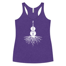 Load image into Gallery viewer, Upright Bass Roots in White- Women's Racerback Tank