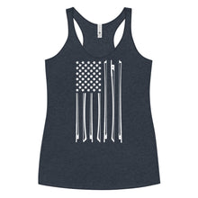 Load image into Gallery viewer, Bow Flag in White- Women's Racerback Tank