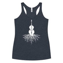 Load image into Gallery viewer, Upright Bass Roots in White- Women's Racerback Tank