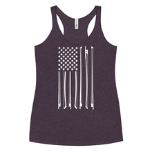 Load image into Gallery viewer, Bow Flag in White- Women's Racerback Tank